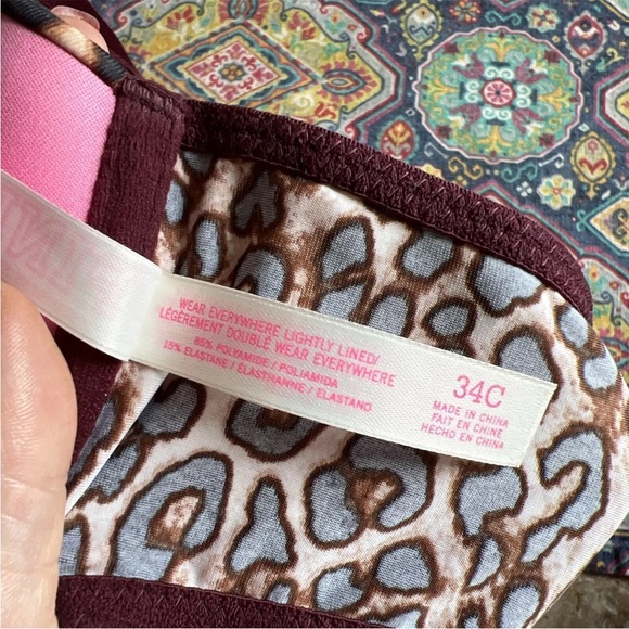 34C Victorias Secret Pink Wear Everywhere Lightly Lined Front Close Bra T Back - Picture 4 of 4